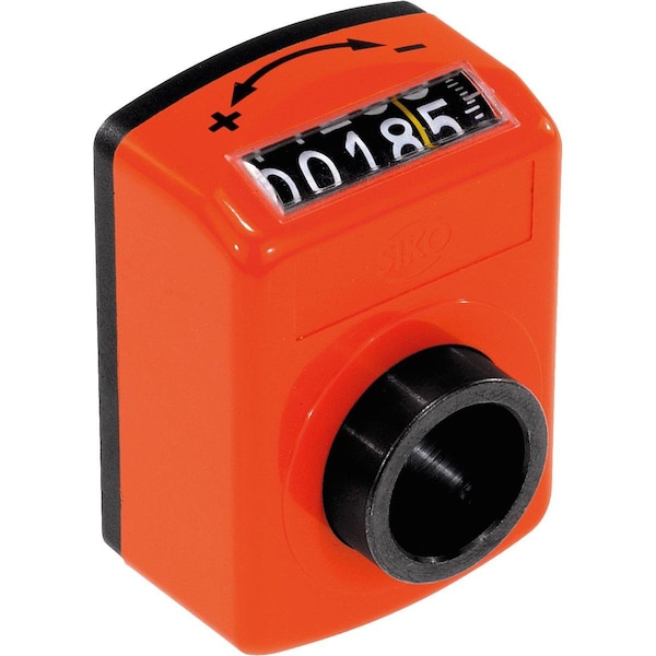 Indicador de posición digital Kipp, Poliamida Naranja Ral2004, Composición: Acero, Programado Au=0005, 0, P=5 - K0410.05001421