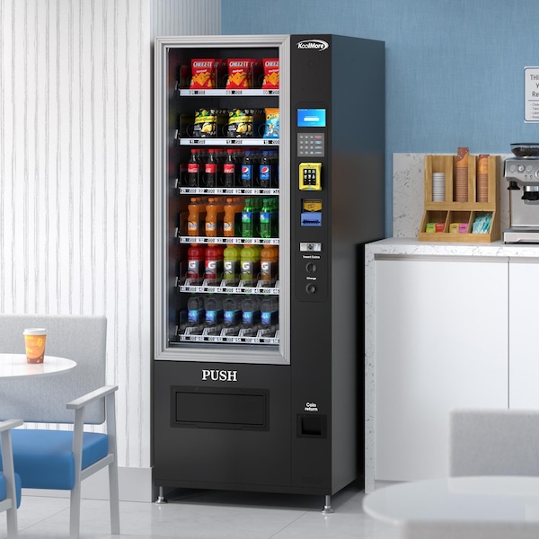 Koolmore Refrigerated Snack and Drink Vending Machine w/ 36Slots, Credit Card Reader and Coin/Bill Acceptor - KM-VMR-30-BCR
