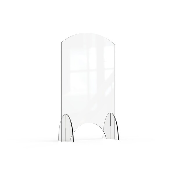 Rosseto Serving Solutions Avant Guarde 24x40 Acrylic Sneeze Guard with Pass-Through Window, 1 EA - AG015