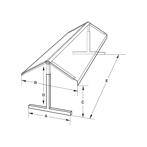 Carlisle Foodservice Adj. Dbl-Sided Sneeze Guard, 73-1/4", Blk - 972203