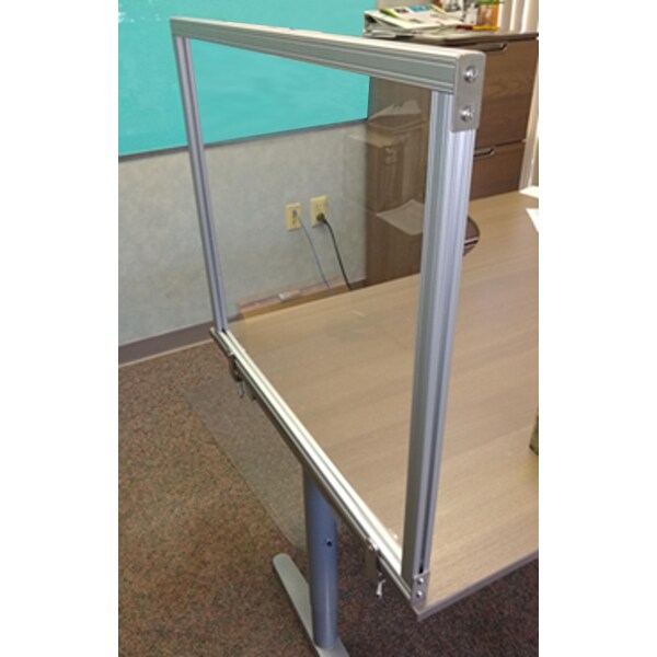 Ghent Desktop Plastic Protection Screen & Divider, 24"H x 59"W, Clear - DPSC2459-A