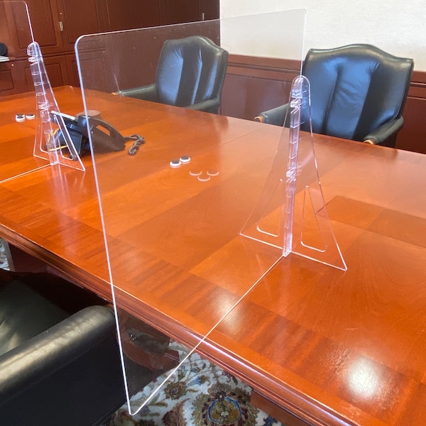 Azar Displays 20" x 20" Single Leg Partition Shield, PK2 - 179890-187