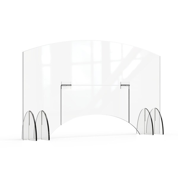 Rosseto Serving Solutions Avant Guarde 48x28 Acrylic Sneeze Guard with Pass-Through Door, 1 EA - AG013