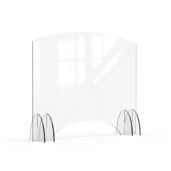 Rosseto Serving Solutions Avant Guarde 48x40 Acrylic Sneeze Guard with Pass-Through Window, 1 EA - AG019