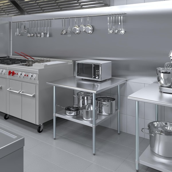 Amgood 36 in. x 36 in. Stainless Steel Table - WT-3636-Z