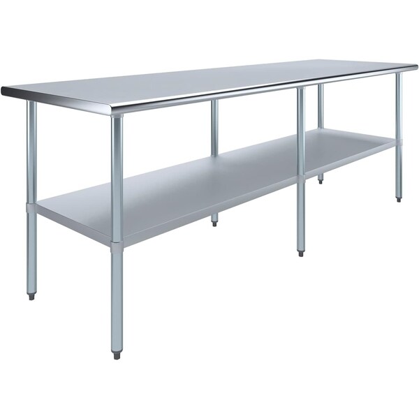 Amgood 36 in. x 96 in. Stainless Steel Table - WT-3696-Z