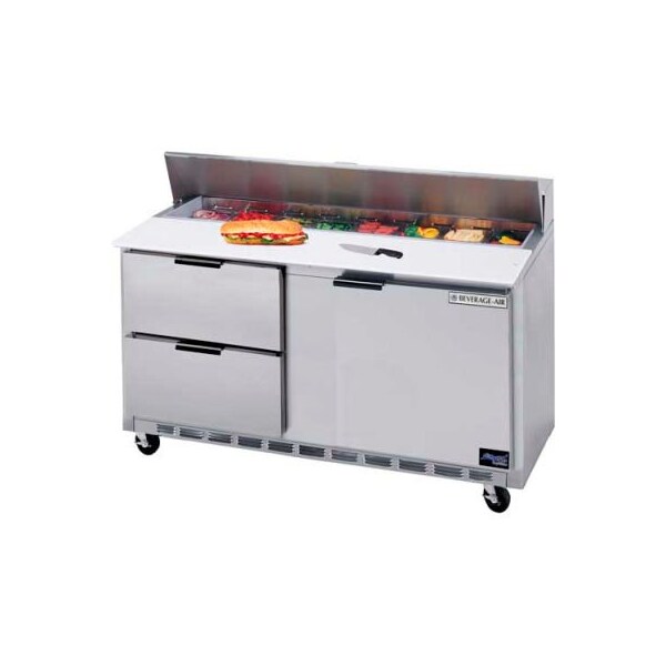 Beverage-Air Beverage AirÂ Food Prep Tables Sped60 Elite Series Standard Top W/ Drawers, 60"W - SPED60HC-12-2