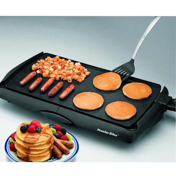 Proctor-Silex Proctor Silex Black Plastic Nonstick Surface Electric Griddle 200 sq in - 38513PS