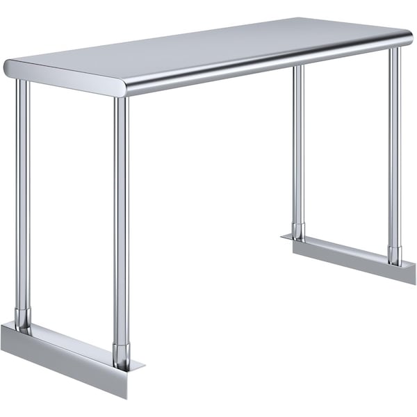 Amgood Stainless Steel Single Overshelf for 30 in. Long Prep Table. 12 in. x 30 in. x 18 in. - SOS-1230-Z