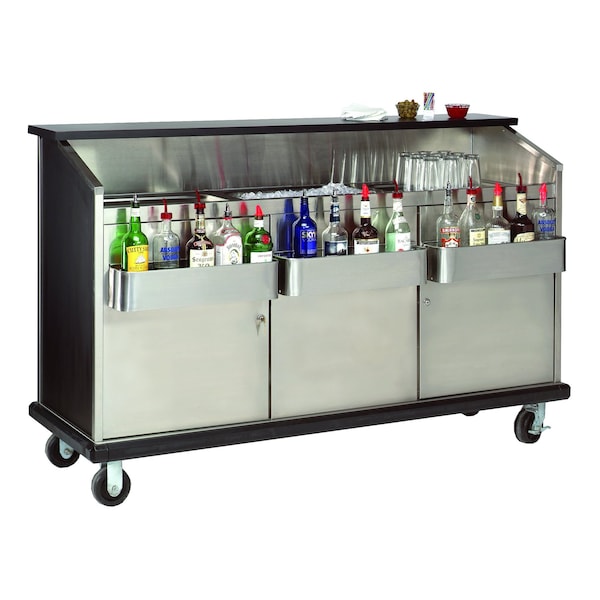Advance Tabco Portable Bar 62-1/4 in.W x 28-1/8 in.D x 46-5/8 in.H stainless steel workboard & ice bin - AMD-5B