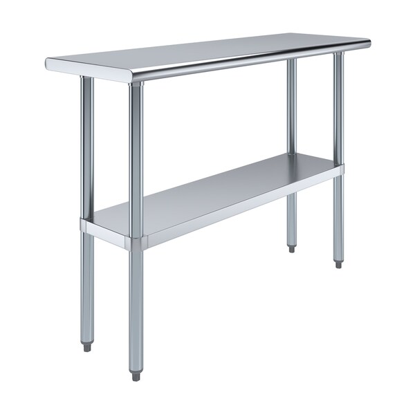 Amgood 16 in. x 48 in. Stainless Steel Table - WT-1648-Z