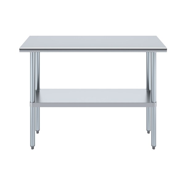 Amgood 16 in. x 48 in. Stainless Steel Table - WT-1648-Z