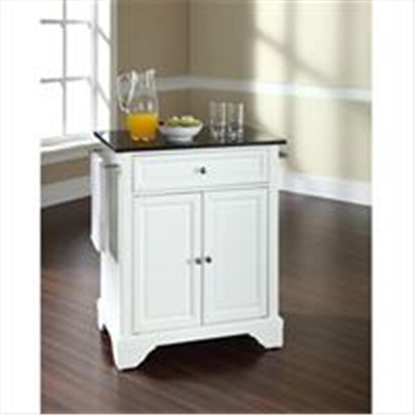 Betterbeds Crosley Furniture  LaFayette Solid Black Granite Top Portable Kitchen Island in White Finish - BE2613732