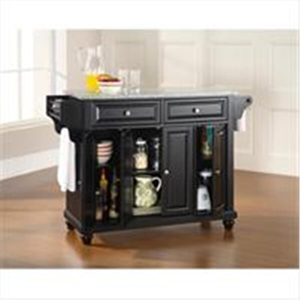 Betterbeds Crosley Furniture  Cambridge Solid Granite Top Kitchen Island in Black Finish - BE3043526