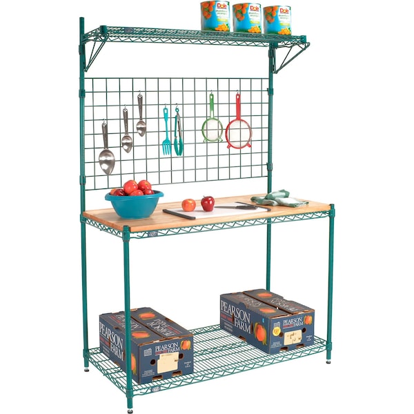 Nexel Poly-Green Bakerfts Rack, 48inW x 24inD x 74inH - 806280