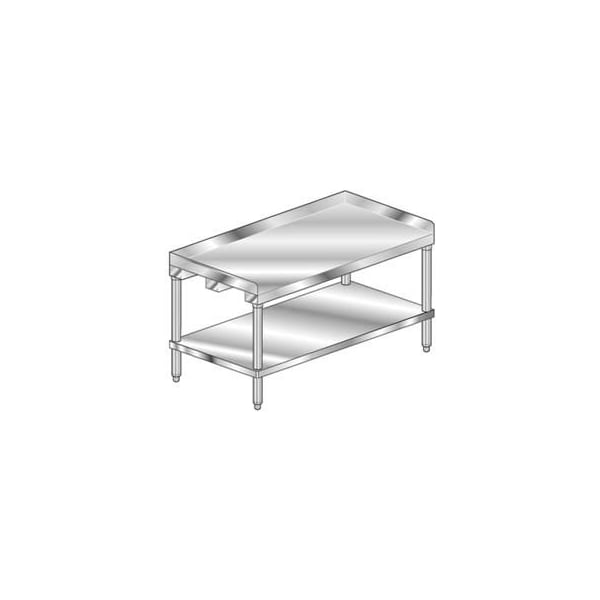 Aero Aero Manufacturing Equipment Stand W/ Undershelf, 14 Ga 304 Stainless Steel Top, 96"Wx30"D - 2ES-3096