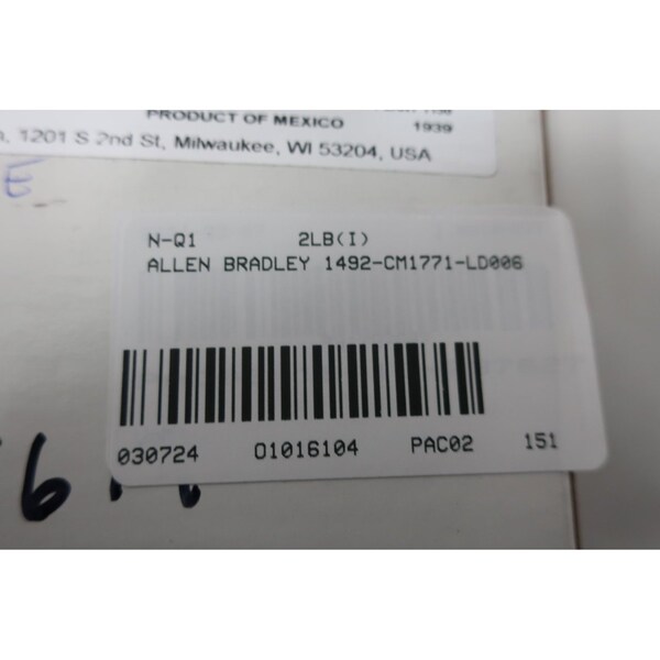 Módulo de conversión de brazo giratorio Allen Bradley SERIE A PLC Y DCS PARTES Y ACCESORIOS - 1492-CM1771-LD006