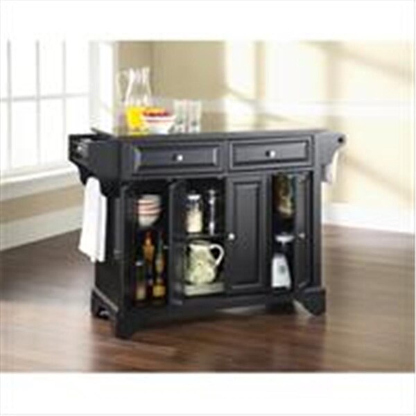 Modern Marketing Crosley Furniture Lafayette Solid Black Granite Top Kitchen Island In Black Finish - KF30004BBK