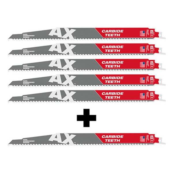 Milwaukee Tool Reciprocating Saw Blade, Blade 1 in L - 48-00-5527, 48-00-5227