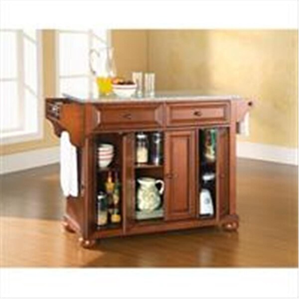 Betterbeds Crosley Furniture Alexandria Solid Granite Top Kitchen Island - Classic Cherry Finish - BE3051526
