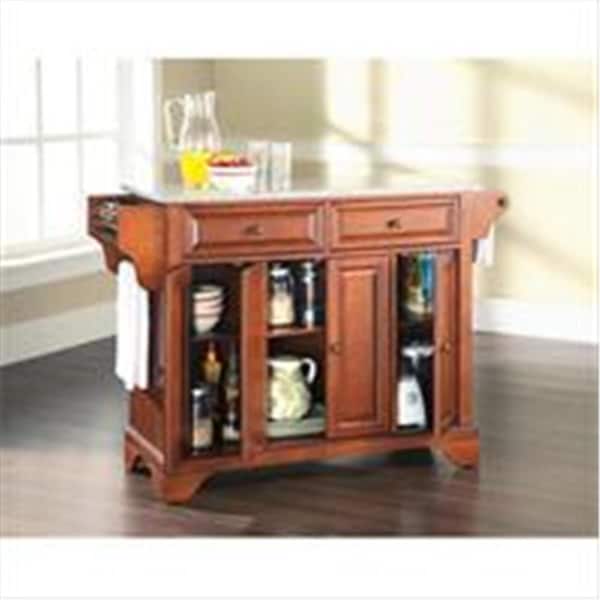 Betterbeds Crosley Furniture LaFayette Solid Granite Top Kitchen Island - Classic Cherry Finish - BE3046381