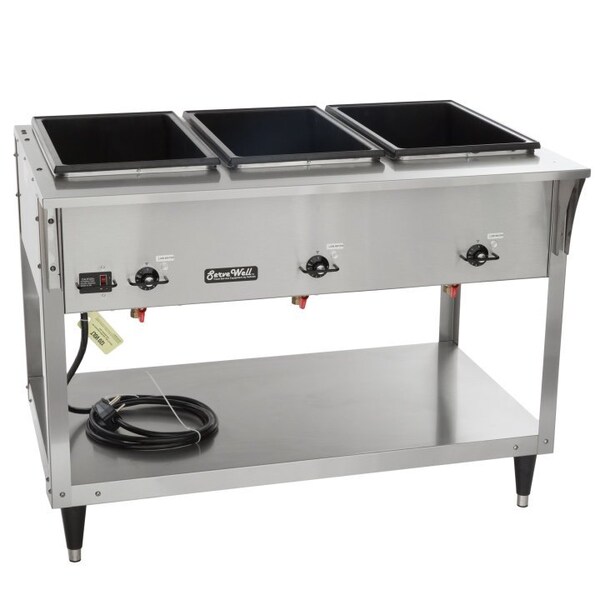 Vollrath Co Vollrath ServeWell Sl Hot Food Table, 3-Well, 17-1/2 Amp - 38213