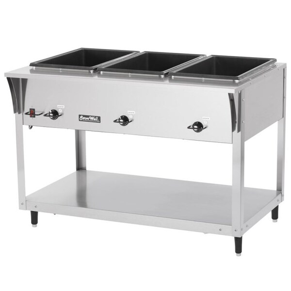 Vollrath Co Vollrath ServeWell Sl Hot Food Table, 3-Well, 17-1/2 Amp - 38213