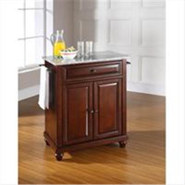 Modern Marketing Crosley Furniture  Cambridge Solid Granite Top Portable Kitchen Island in Vintage Mahogany Finish - KF30023DMA