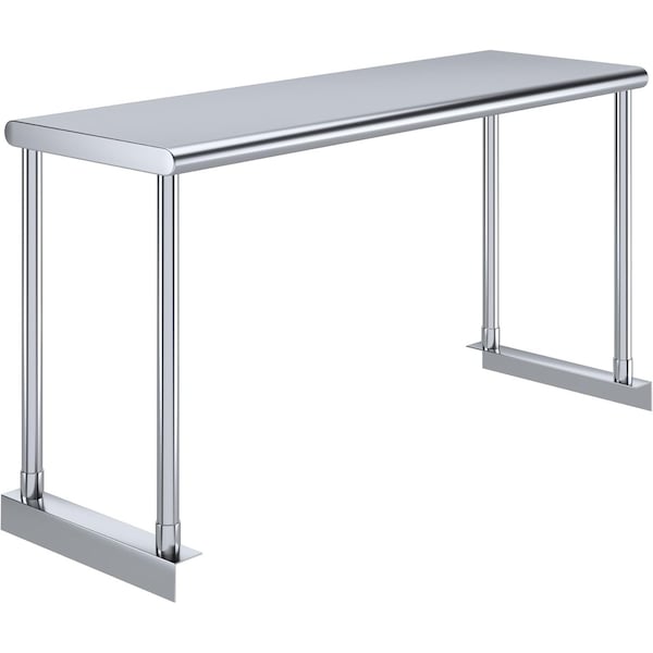Amgood Stainless Steel Single Overshelf for 36 in. Long Prep Table. 12 in. x 36 in. x 18 in. - SOS-1236-Z