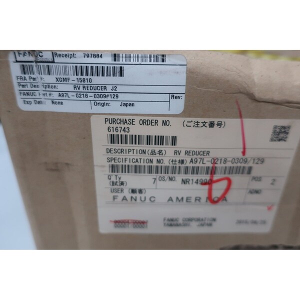 Nabtesco Fanuc A97L-0218-0309/129 Rv-160E-129 Rv Reductor de precisión para robot piezas y accesorios - RV-160E-129 P55E042E20
