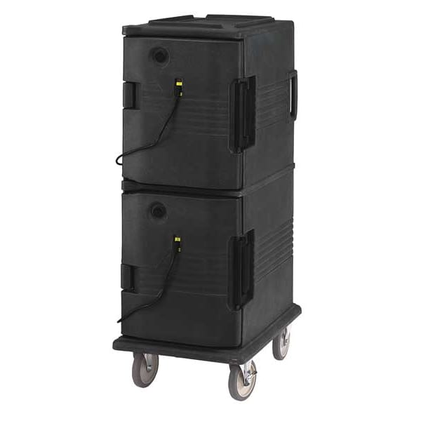Cambro Ultra Camcart with Heated Doors 110V Black - EAUPCH800110