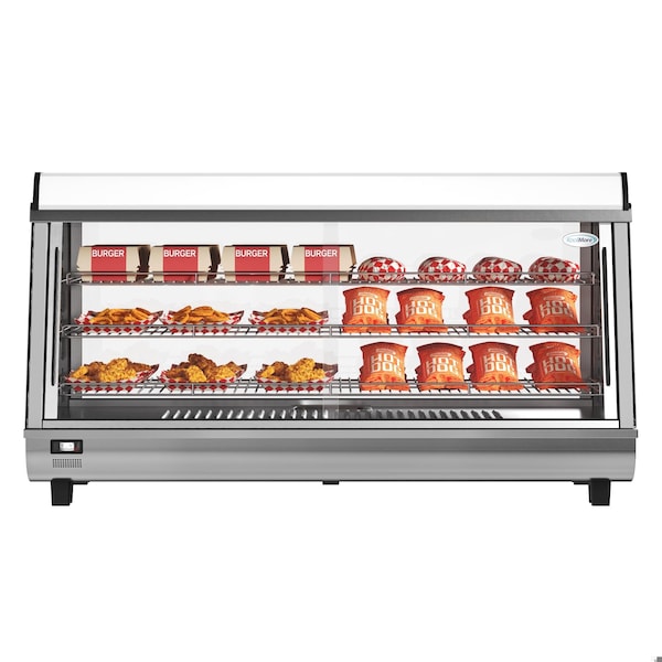 Koolmore 48 in. Glass Countertop Display Warmer, 6.5 cu. ft. in Stainless Steel - HDC-6C-SS