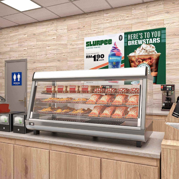 Koolmore 48 in. Glass Countertop Display Warmer, 6.5 cu. ft. in Stainless Steel - HDC-6C-SS
