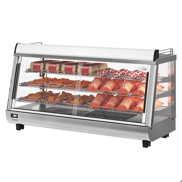 Koolmore 48 in. Glass Countertop Display Warmer, 6.5 cu. ft. in Stainless Steel - HDC-6C-SS