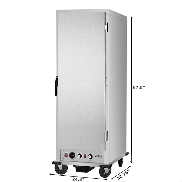 Koolmore 33 in. Commercial Insulated Heated Holding/Proofing Cabinet with Wire Racks and Solid Door - KM-CHP36-WISS