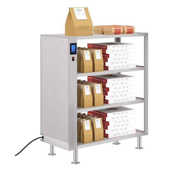 Koolmore Four-Shelve Commercial Take Out Warmer Cabinet with Touch Screen in Stainless-Steel, UL - KM-WSC-T4