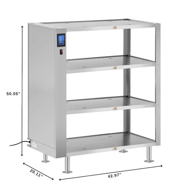 Koolmore Four-Shelve Commercial Take Out Warmer Cabinet with Touch Screen in Stainless-Steel, UL - KM-WSC-T4