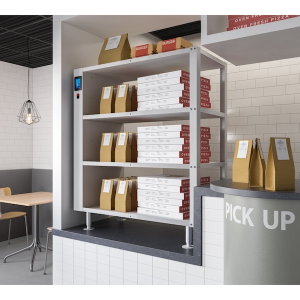 Koolmore Four-Shelve Commercial Take Out Warmer Cabinet with Touch Screen in Stainless-Steel, UL - KM-WSC-T4