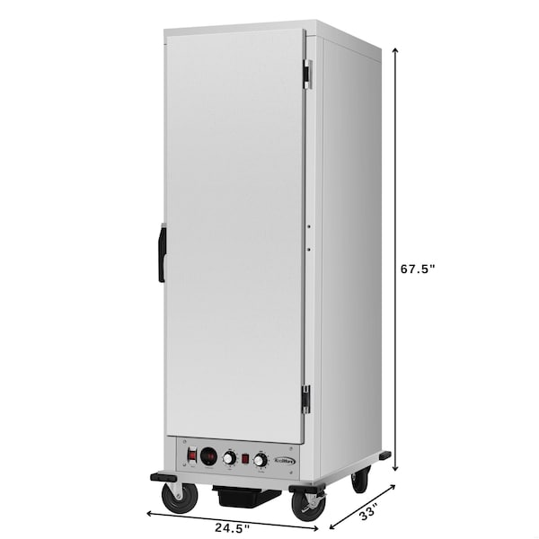Koolmore 33 in. Commercial Insulated Heated Holding/Proofing Cabinet with 35-Pan Capacity and Solid Door - KM-CHP36-SISS