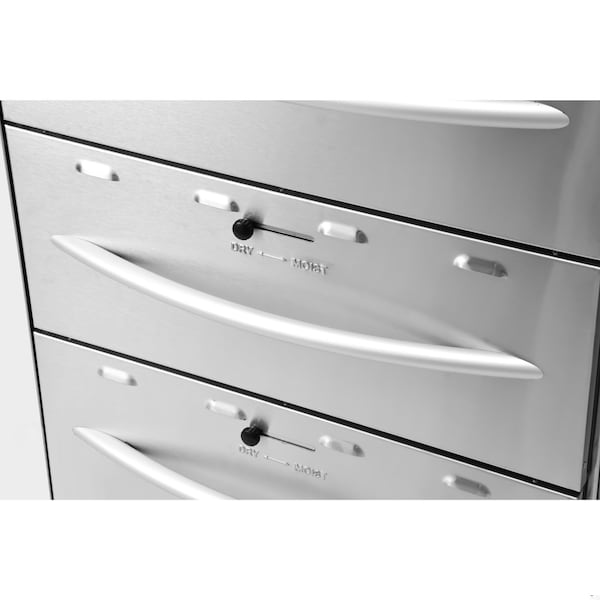 Koolmore Three-Drawer Commercial Free Standing Warming Drawer in Stainless-Steel KM-WD-M3 - KM-WD-M3