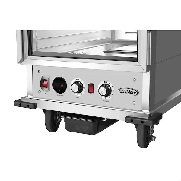 Koolmore 33 in. Commercial Non-Insulated Half Size Heated Holding/Proofing Cabinet 11-Pan Capacity - KM-CHP12-SNGL