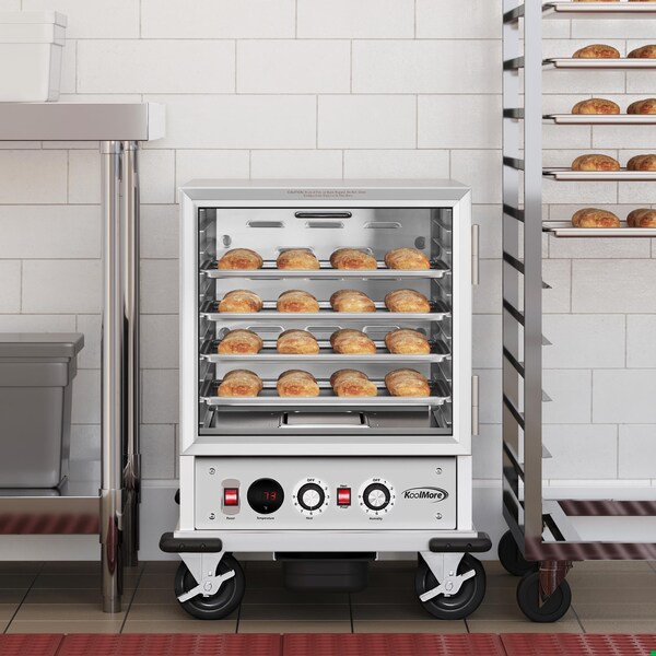 Koolmore 33 in. Commercial Non-Insulated Half Size Heated Holding/Proofing Cabinet 11-Pan Capacity - KM-CHP12-SNGL
