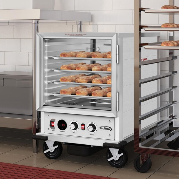 Koolmore 33 in. Commercial Non-Insulated Half Size Heated Holding/Proofing Cabinet 11-Pan Capacity - KM-CHP12-SNGL