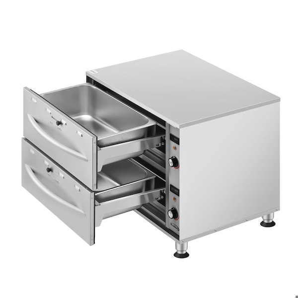 Koolmore Two-Drawer Commercial Free Standing Warming Drawers in Stainless-Steel KM-WD-M2 - KM-WD-M2