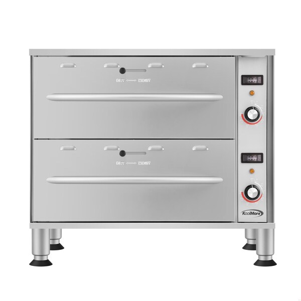 Koolmore Two-Drawer Commercial Free Standing Warming Drawers in Stainless-Steel KM-WD-M2 - KM-WD-M2