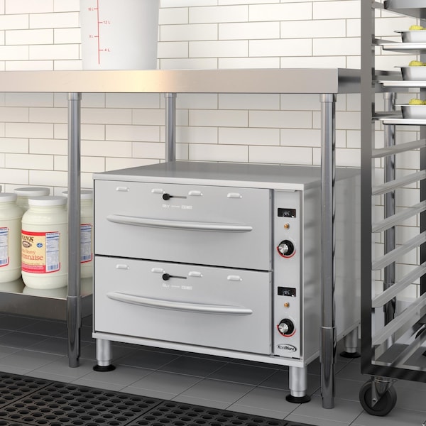 Koolmore Two-Drawer Commercial Free Standing Warming Drawers in Stainless-Steel KM-WD-M2 - KM-WD-M2
