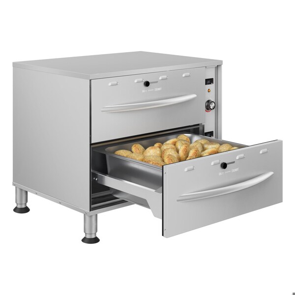 Koolmore Two-Drawer Commercial Free Standing Warming Drawers in Stainless-Steel KM-WD-M2 - KM-WD-M2