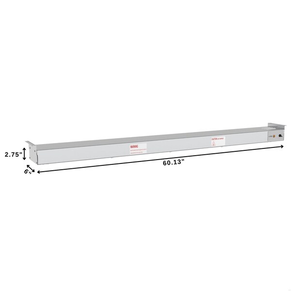 Koolmore 60 In. High Wattage Commercial Strip Warmer with Toggle Controls and Cord - 120V, 1550W - KM-WSTRIP-60
