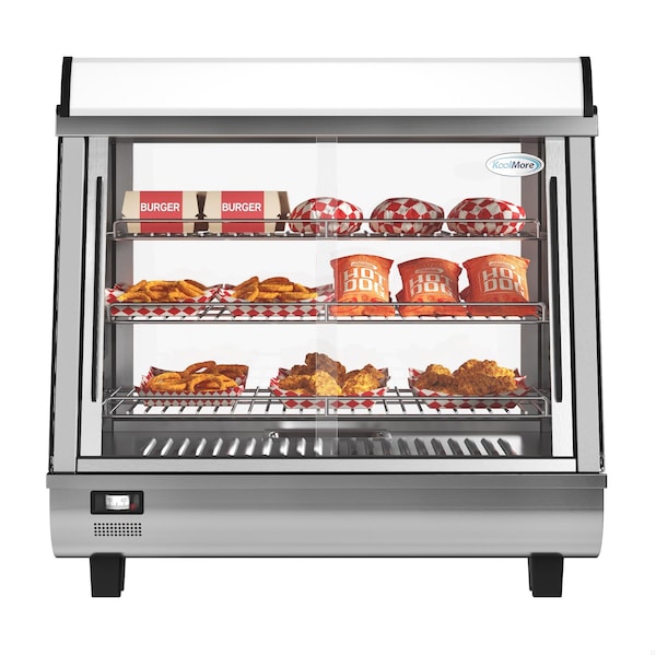 Koolmore 26 in. Glass Countertop Display Warmer, 3.4 cu. ft. in Stainless Steel - HDC-3C-SS