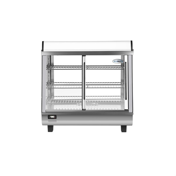 Koolmore 26 in. Glass Countertop Display Warmer, 3.4 cu. ft. in Stainless Steel - HDC-3C-SS
